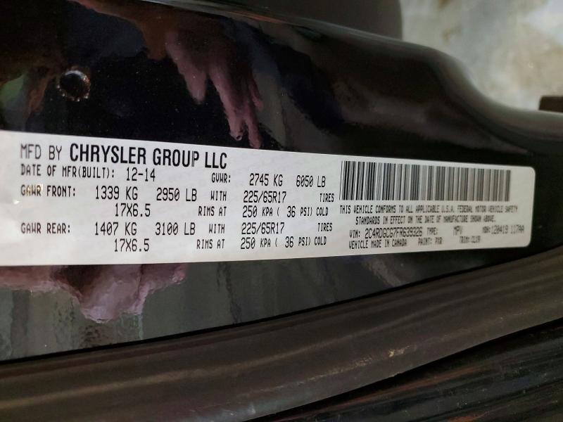 65231766 :رقم المزاد ، 2C4RDGCG7FR639326 vin ، 2015 Dodge Grand Caravan مزاد بيع