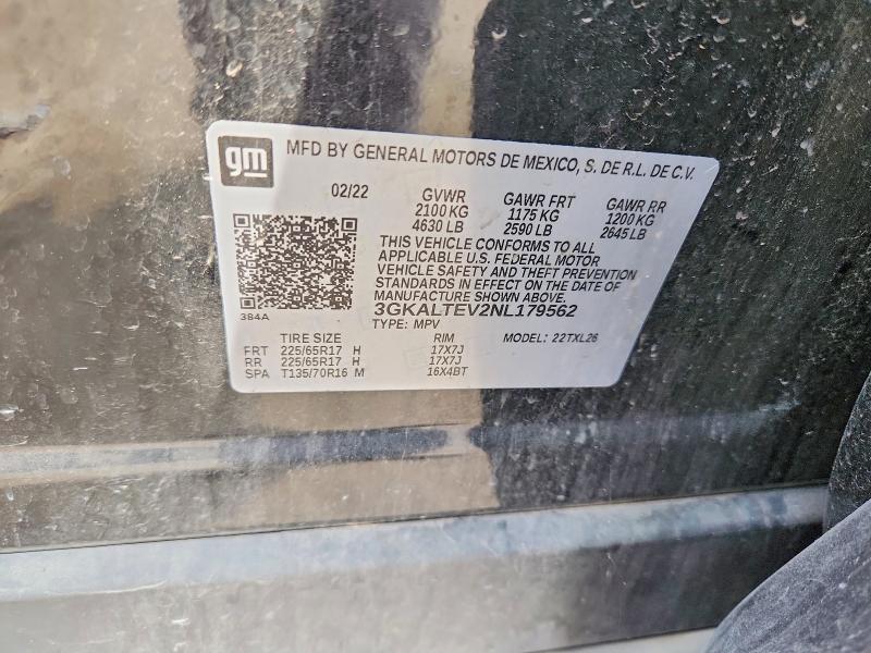 64313606 :رقم المزاد ، 3GKALTEV2NL179562 vin ، 2022 Gmc Terrain مزاد بيع