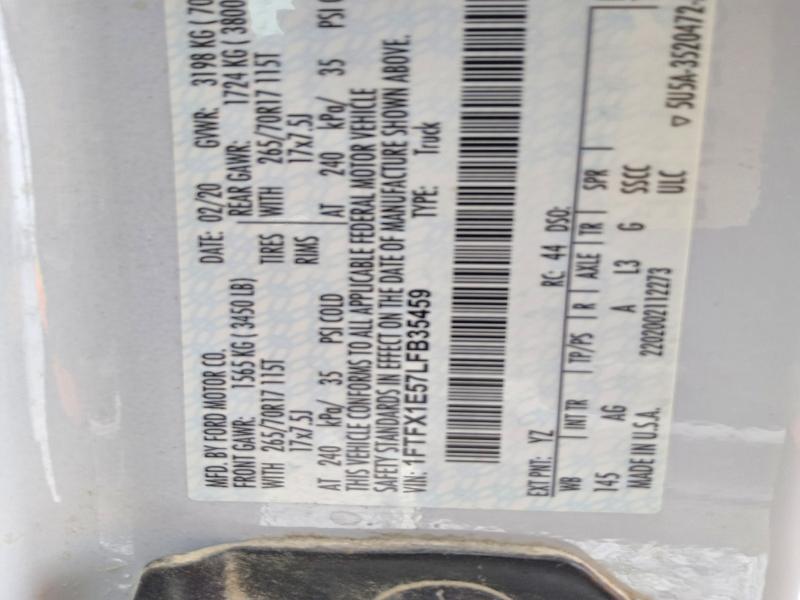Aukcja sprzedaży 2020 Ford F150, vin: 1FTFX1E57LFB35459, numer aukcji: 63633096