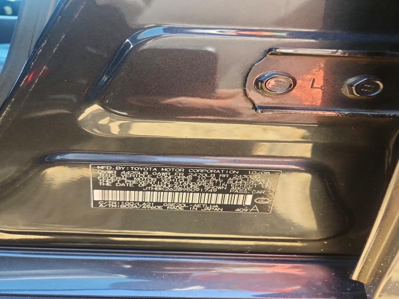 Aukcja sprzedaży 2009 Lexus Is 250, vin: JTHBK262895091749, numer aukcji: 64271366