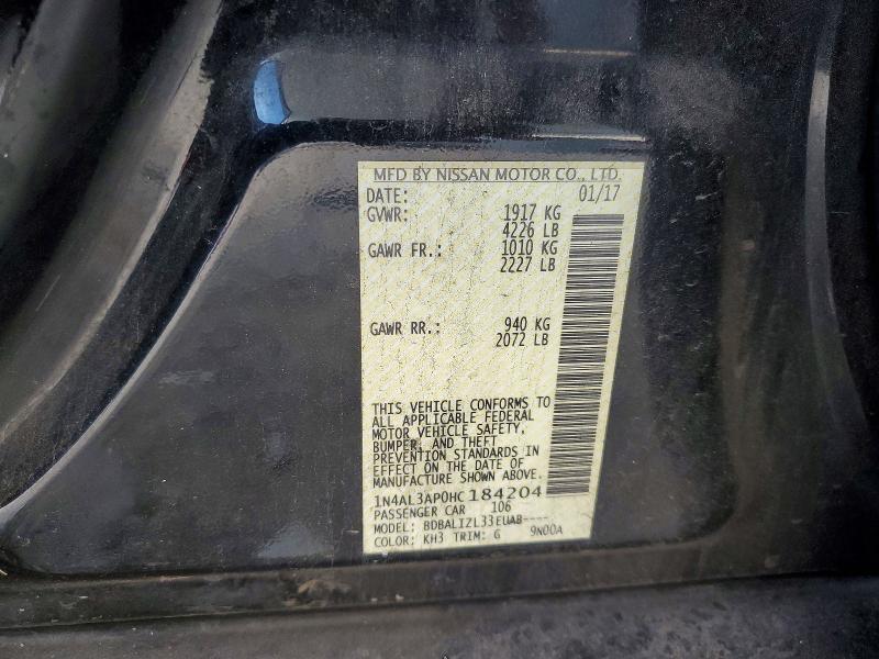 Продажа на аукционе авто 2017 Nissan Altima, vin: 1N4AL3AP0HC184204, номер лота: 64296676