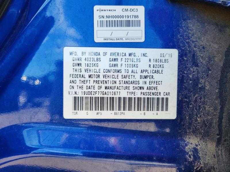 Продаж на аукціоні авто 2016 Acura Ilx, vin: 19UDE2F77GA010677, номер лоту: 61872426