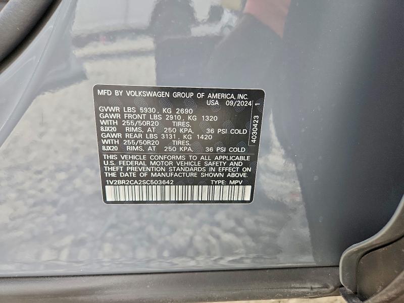 Продаж на аукціоні авто 2025 Volkswagen Atlas, vin: 1V2BR2CA2SC503642, номер лоту: 65700206