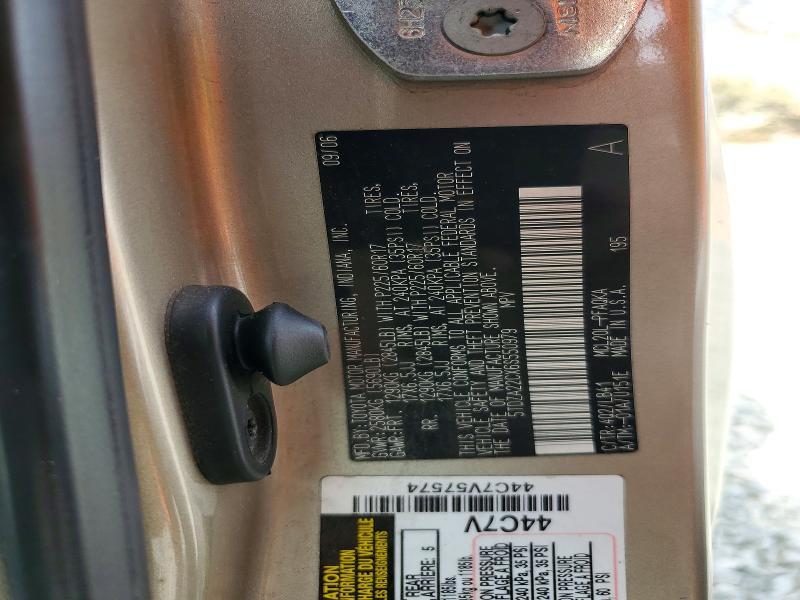 Aukcja sprzedaży 2006 Toyota Sienna, vin: 5TDZA22CX6S550979, numer aukcji: 65321006