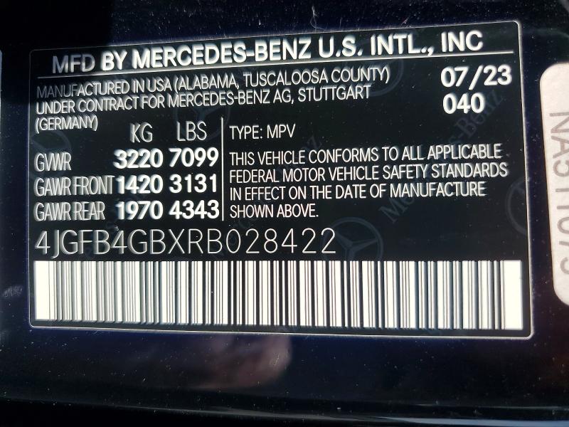 Продаж на аукціоні авто 2024 Mercedes-benz Gle, vin: 4JGFB4GBXRB028422, номер лоту: 66244106
