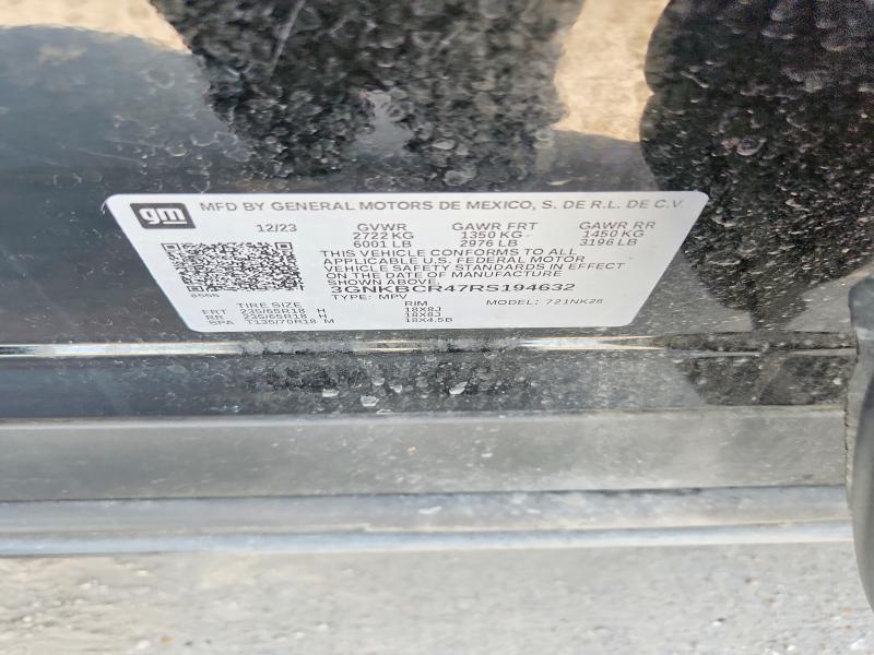65044476 :رقم المزاد ، 3GNKBCR47RS194632 vin ، 2024 Chevrolet Blazer مزاد بيع