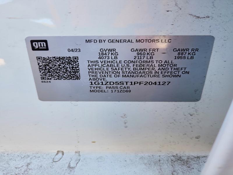 2023 Chevrolet Malibu მანქანა იყიდება აუქციონზე, vin: 1G1ZD5ST1PF204127, აუქციონის ნომერი: 64274786