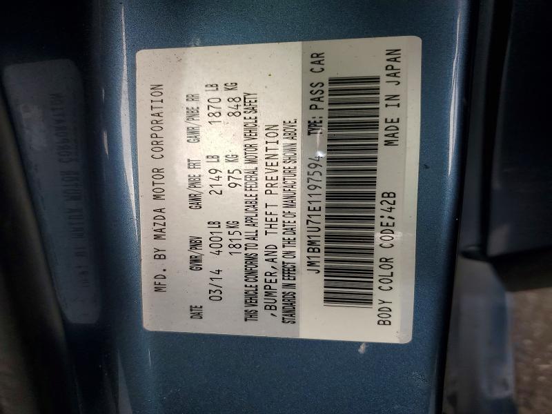 Aukcja sprzedaży 2014 Mazda 3, vin: JM1BM1U71E1197594, numer aukcji: 66048196