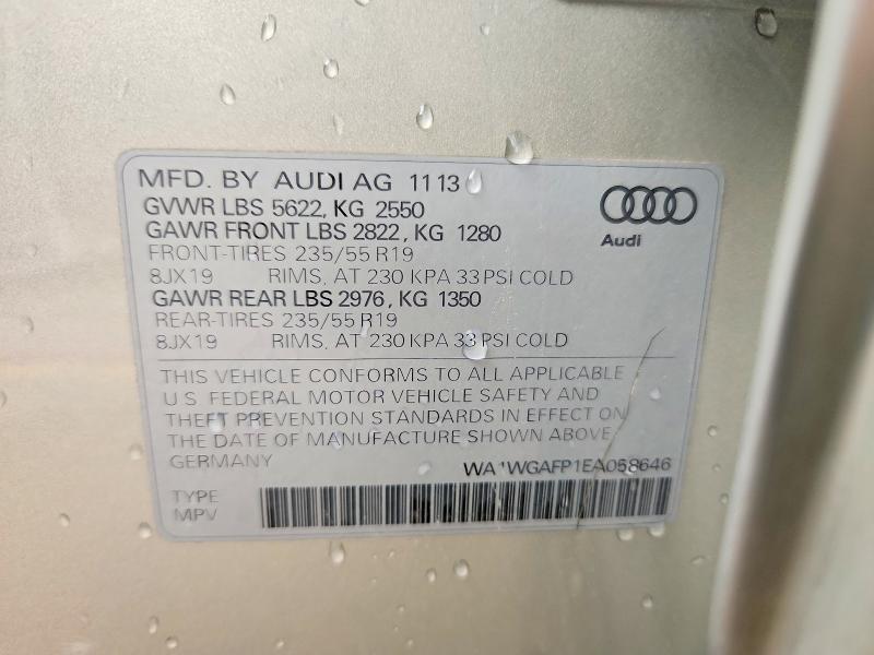 Aukcja sprzedaży 2014 Audi Q5, vin: WA1WGAFP1EA058646, numer aukcji: 65554036
