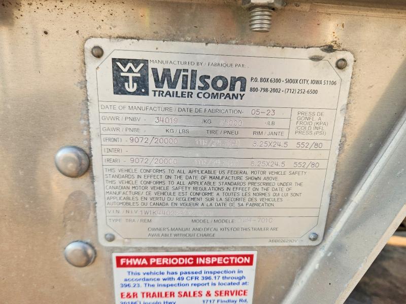 64313116 :رقم المزاد ، 1W1K44025R7728249 vin ، 2024 Wilson Unknown مزاد بيع