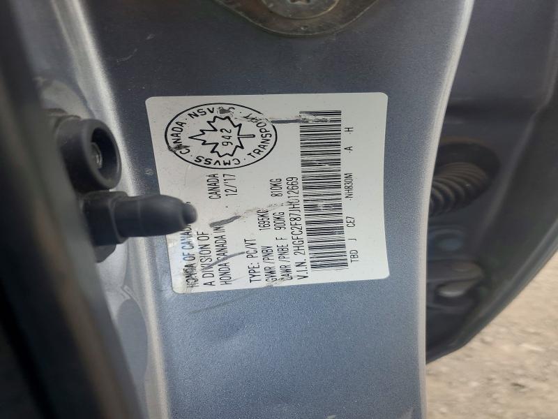 Продажа на аукционе авто 2018 Honda Civic, vin: 2HGFC2F87JH012669, номер лота: 64441576
