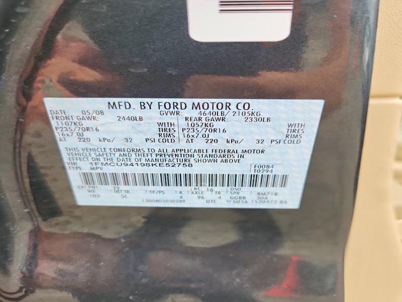 Продаж на аукціоні авто 2008 Ford Escape, vin: 1FMCU94198KE52758, номер лоту: 65222856