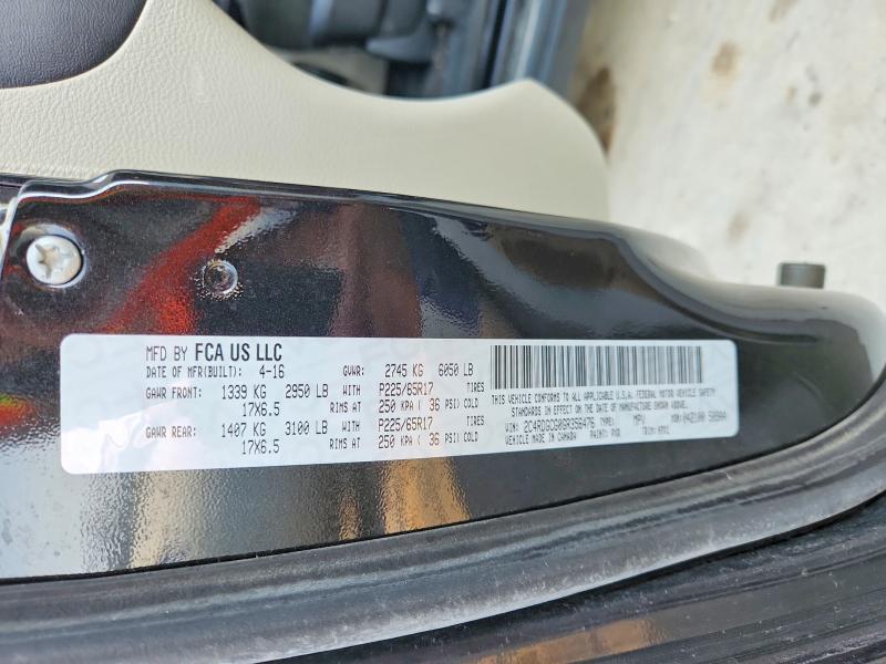 2016 Dodge Grand Caravan მანქანა იყიდება აუქციონზე, vin: 2C4RDGCG0GR356476, აუქციონის ნომერი: 65655486