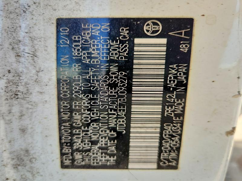 64245116 :رقم المزاد ، JTDBU4EE7BJ093279 vin ، 2011 Toyota Corolla مزاد بيع