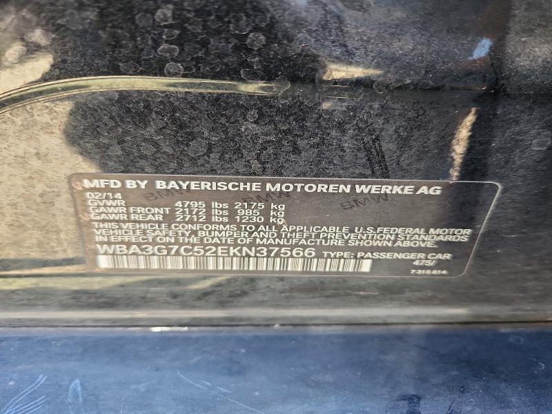 65838576 :رقم المزاد ، WBA3G7C52EKN37566 vin ، 2014 Bmw 328 مزاد بيع
