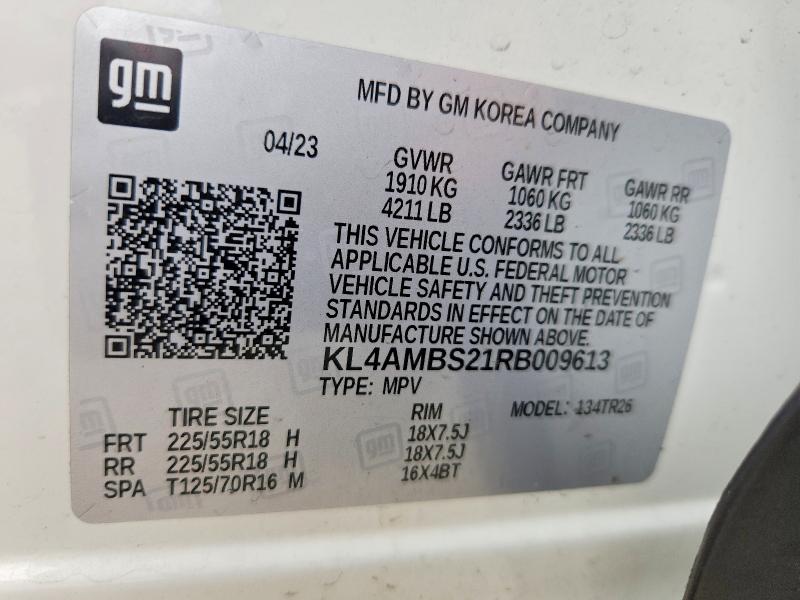 Aukcja sprzedaży 2024 Buick Encore Gx, vin: KL4AMBS21RB009613, numer aukcji: 63658816