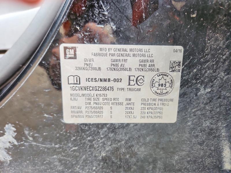 63602426 :رقم المزاد ، 1GCVKNECXGZ286476 vin ، 2016 Chevrolet Silverado مزاد بيع
