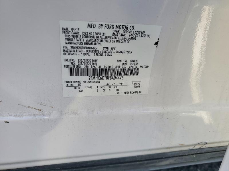 Aukcja sprzedaży 2015 Ford Flex, vin: 2FMHK6DT0FBA04475, numer aukcji: 66109646