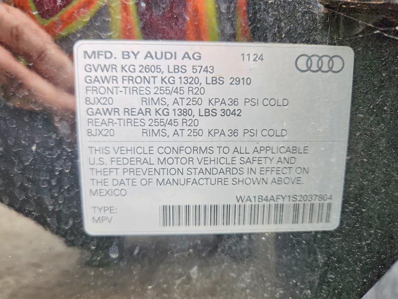 63517276 :رقم المزاد ، WA1B4AFY1S2037804 vin ، 2025 Audi Sq5 مزاد بيع