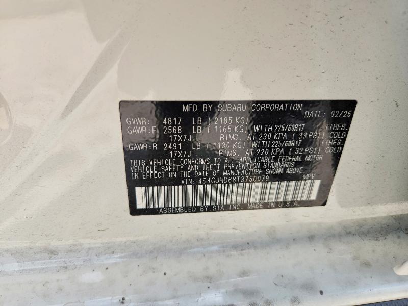 Продаж на аукціоні авто 2026 Subaru Crosstrek, vin: 4S4GUHD68T3750079, номер лоту: 65013346