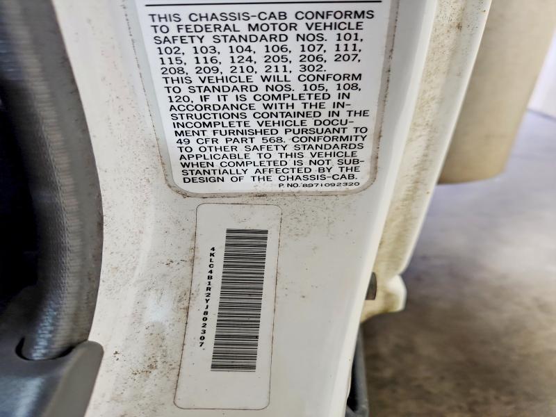 2000 Isuzu Npr მანქანა იყიდება აუქციონზე, vin: 4KLC4B1R2YJ802307, აუქციონის ნომერი: 64331656