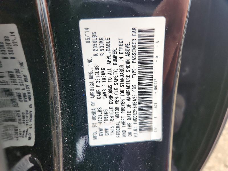Aukcja sprzedaży 2014 Honda Accord, vin: 1HGCR2F58EA231605, numer aukcji: 65134286