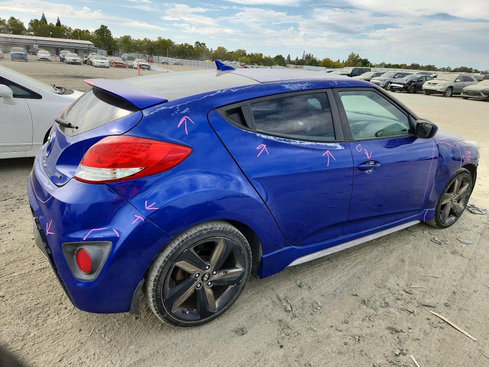 2014 Hyundai Veloster მანქანა იყიდება აუქციონზე, vin: KMHTC6AE0EU202186, აუქციონის ნომერი: 66978166