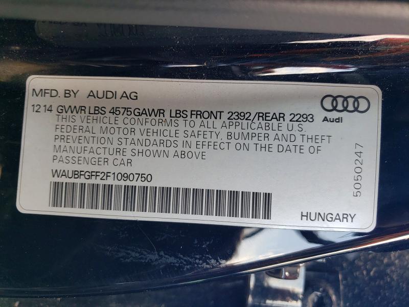 66753506 :رقم المزاد ، WAUBFGFF2F1090750 vin ، 2015 Audi A3 مزاد بيع
