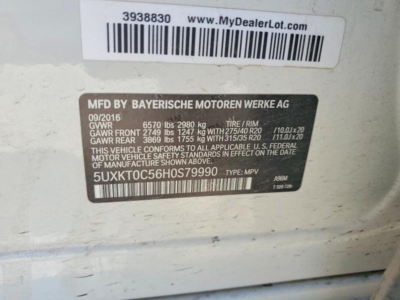 Aukcja sprzedaży 2017 Bmw X5, vin: 5UXKT0C56H0S79990, numer aukcji: 66756676
