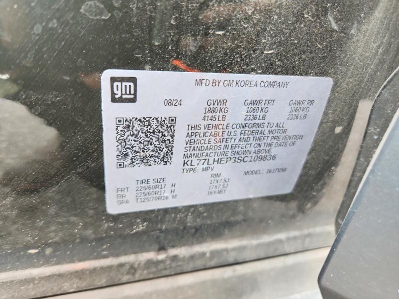 65461656 :رقم المزاد ، KL77LHEP3SC109836 vin ، 2025 Chevrolet Trax مزاد بيع