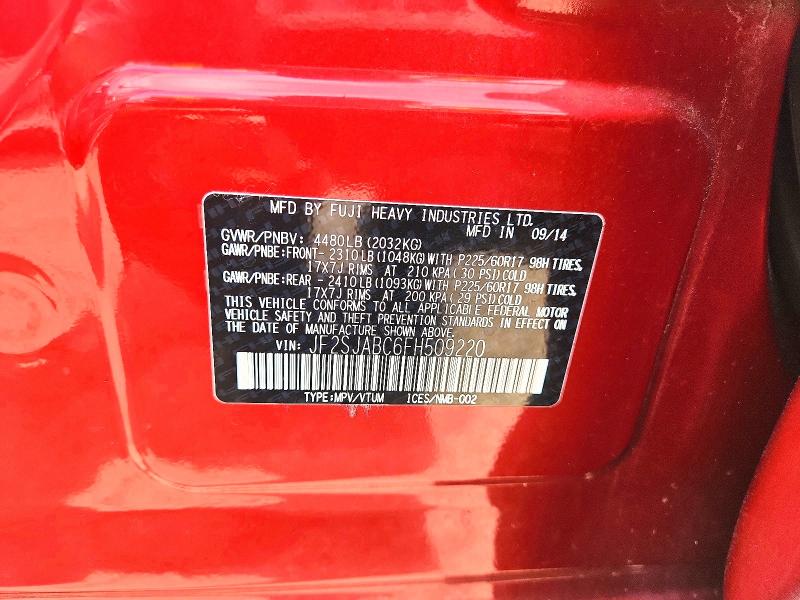 66902636 :رقم المزاد ، JF2SJABC6FH509220 vin ، 2015 Subaru Forester مزاد بيع