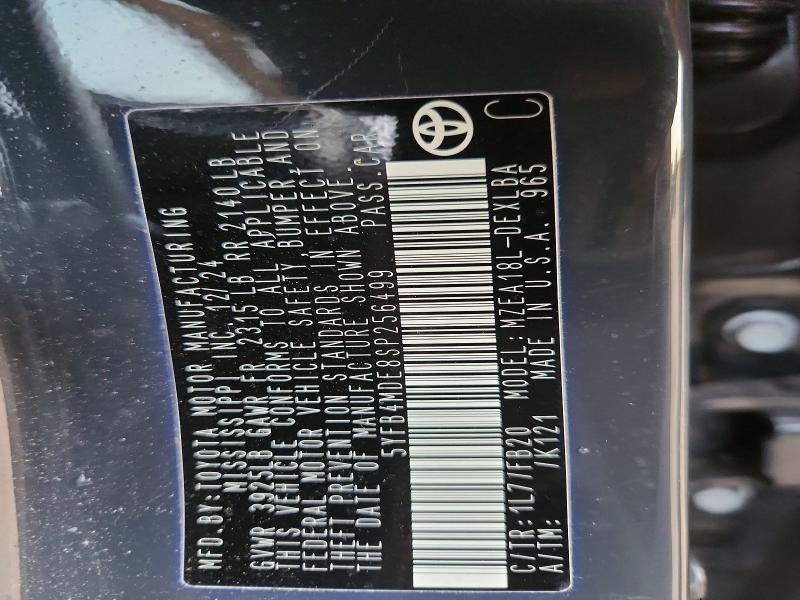 65623106 :رقم المزاد ، 5YFB4MDE8SP256499 vin ، 2025 Toyota Corolla مزاد بيع