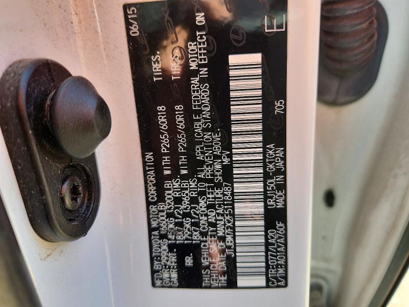 Aukcja sprzedaży 2015 Lexus Gx, vin: JTJBM7FX2F5118487, numer aukcji: 64940306