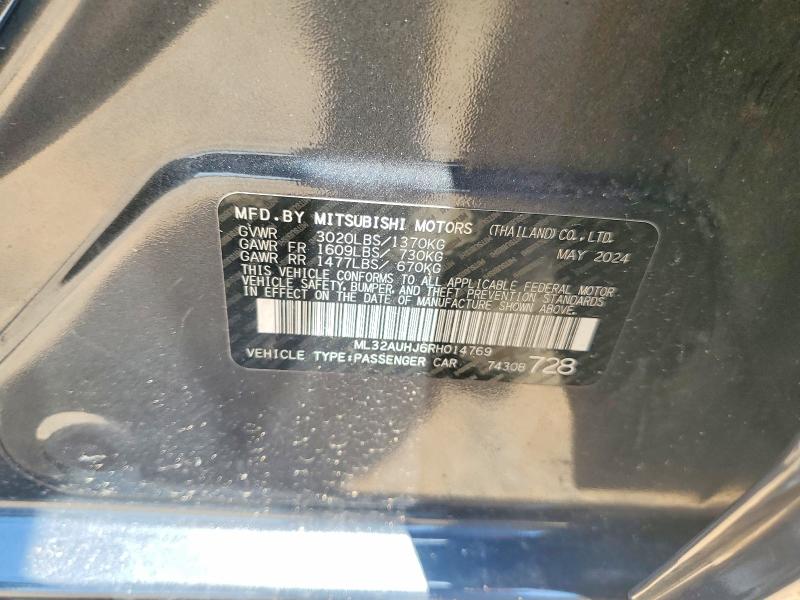 Aukcja sprzedaży 2024 Mitsubishi Mirage, vin: ML32AUHJ6RH014769, numer aukcji: 65024296