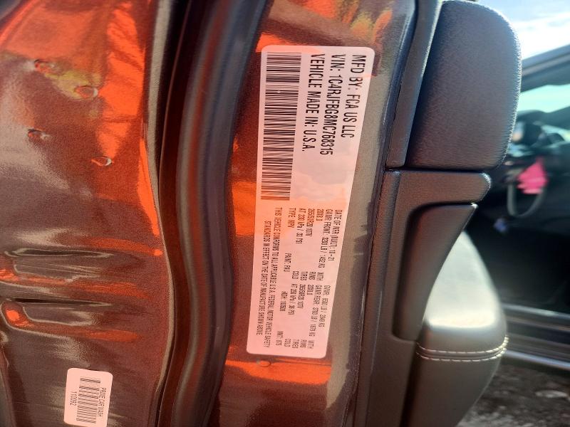 66615196 :رقم المزاد ، 1C4RJFBG8MC768315 vin ، 2021 Jeep Grand Cherokee مزاد بيع