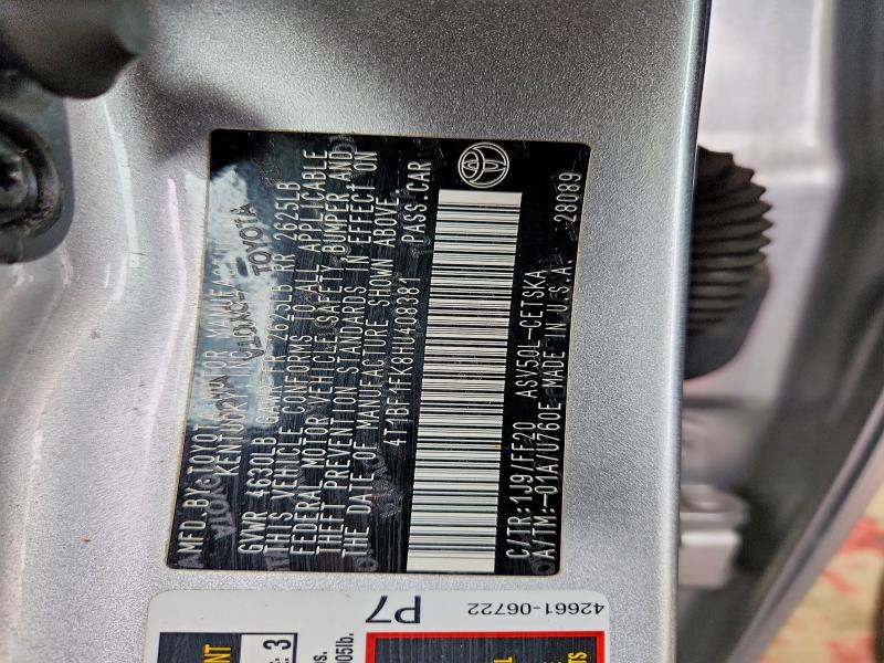 2017 Toyota Camry მანქანა იყიდება აუქციონზე, vin: 4T1BF1FK8HU408381, აუქციონის ნომერი: 64360886
