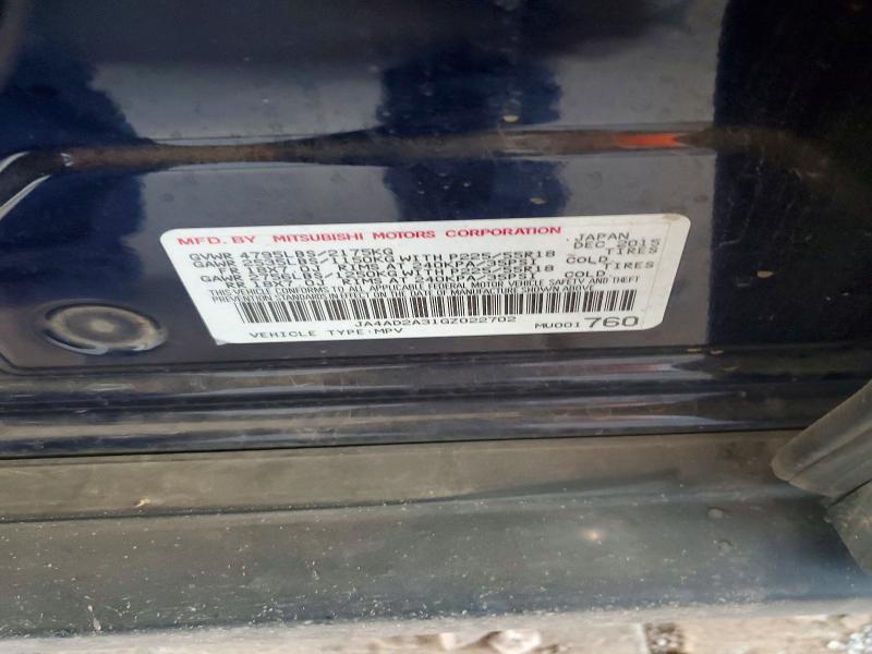 Aukcja sprzedaży 2016 Mitsubishi Outlander, vin: JA4AD2A31GZ022702, numer aukcji: 65848796