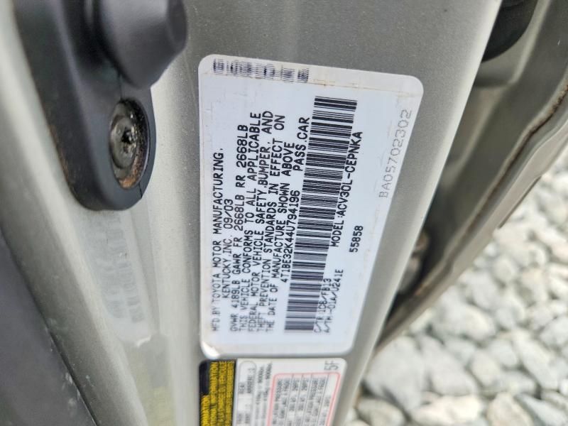 Продаж на аукціоні авто 2004 Toyota Camry, vin: 4T1BE32K44U794196, номер лоту: 65140756