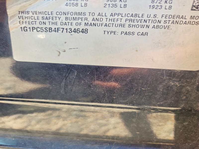 66056626 :رقم المزاد ، 1G1PC5SB4F7134648 vin ، 2015 Chevrolet Cruze مزاد بيع