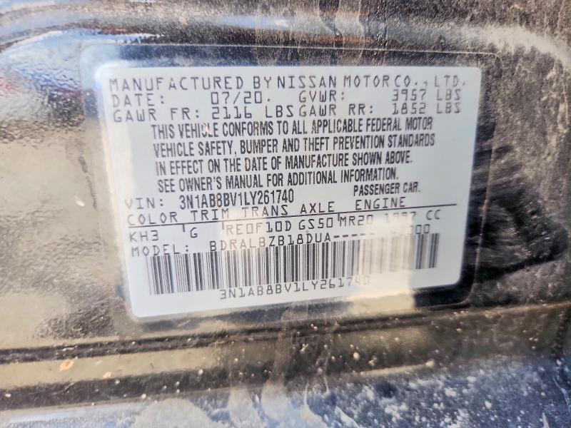 Продажа на аукционе авто 2020 Nissan Sentra, vin: 3N1AB8BV1LY261740, номер лота: 67071646