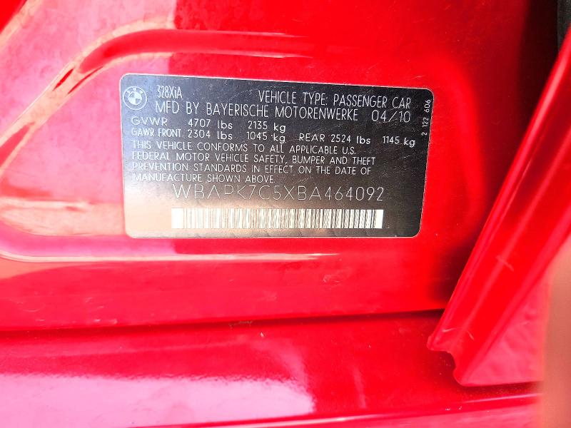 62802646 :رقم المزاد ، WBAPK7C5XBA464092 vin ، 2011 Bmw 328 مزاد بيع