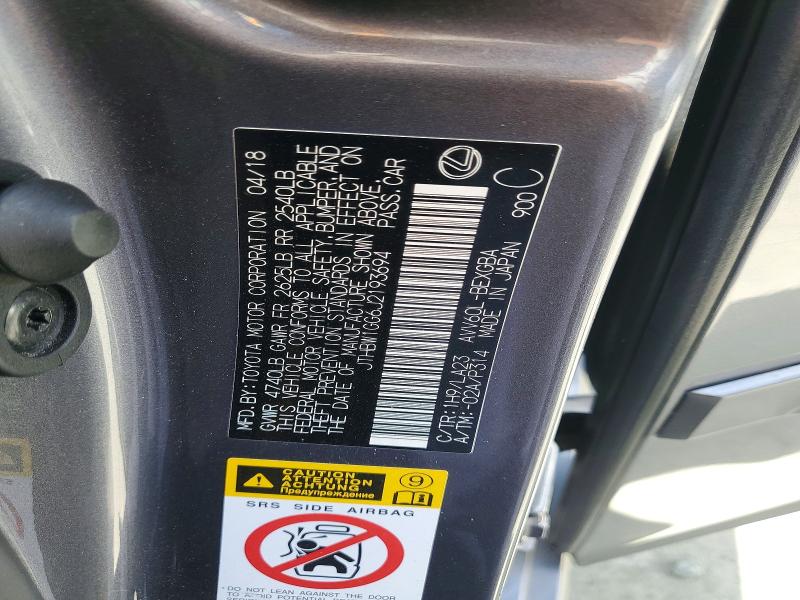 Продажа на аукционе авто 2018 Lexus Es, vin: JTHBW1GG6J2193694, номер лота: 65672566