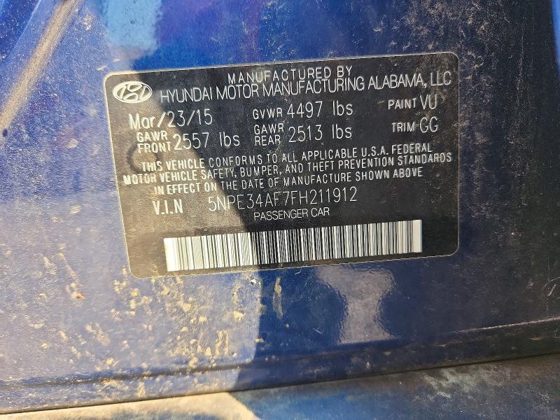 Aukcja sprzedaży 2015 Hyundai Sonata, vin: 5NPE34AF7FH211912, numer aukcji: 64260316