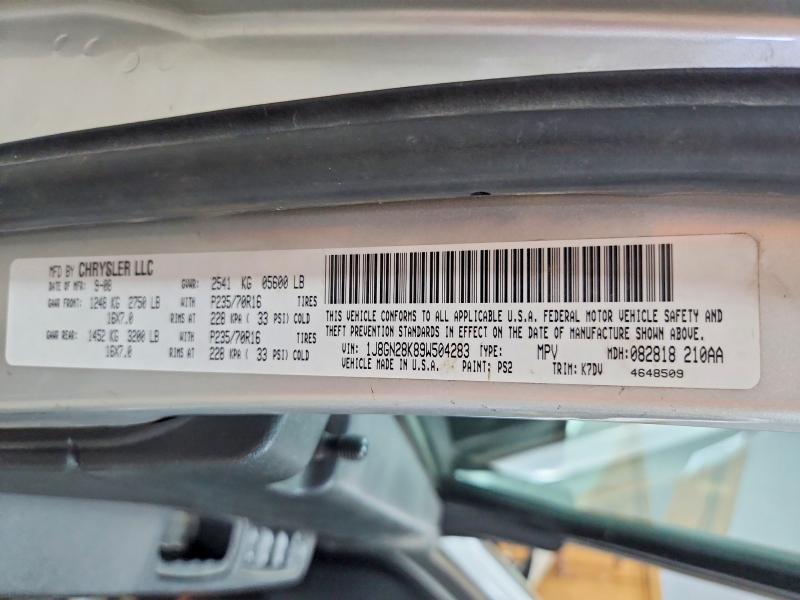 Aukcja sprzedaży 2009 Jeep Liberty, vin: 1J8GN28K89W504283, numer aukcji: 64462036