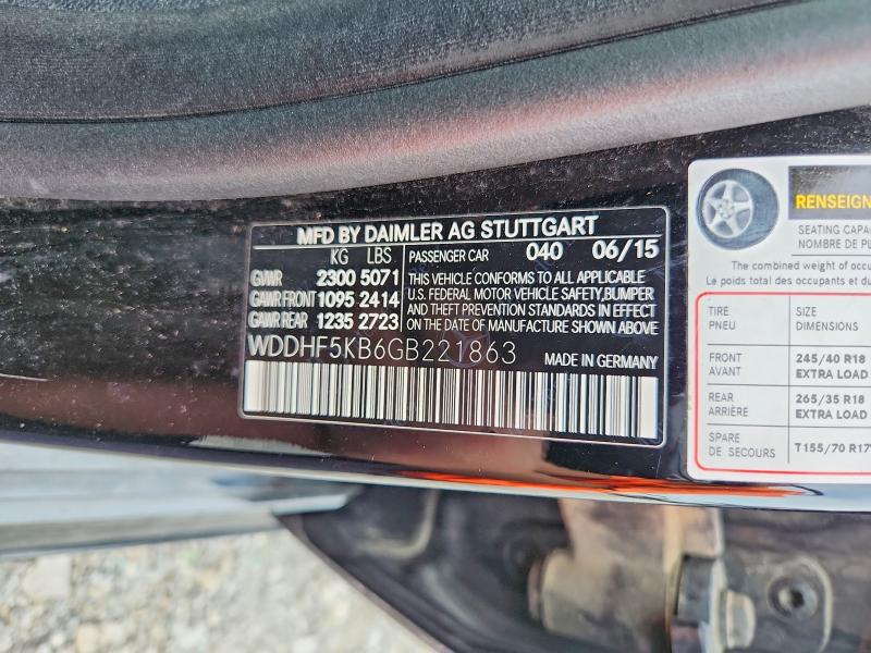 Продажа на аукционе авто 2016 Mercedes-benz E, vin: WDDHF5KB6GB221863, номер лота: 65456336