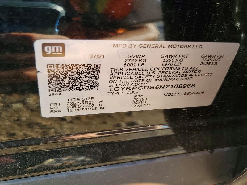 Продажа на аукционе авто 2022 Cadillac Xt6, vin: 1GYKPCRS6NZ108968, номер лота: 64475286