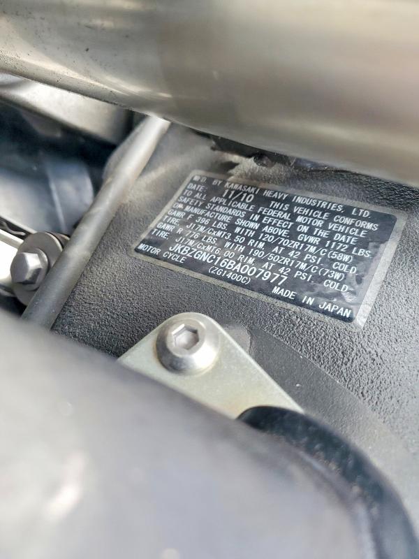 Aukcja sprzedaży 2011 Kawasaki Zg1400, vin: JKBZGNC16BA007977, numer aukcji: 65108956