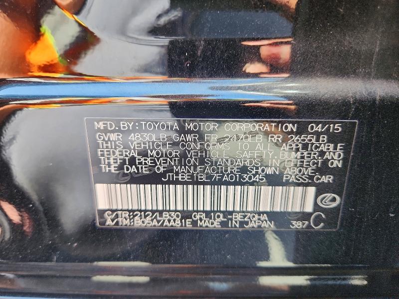 Aukcja sprzedaży 2015 Lexus Gs, vin: JTHBE1BL7FA013045, numer aukcji: 64500056