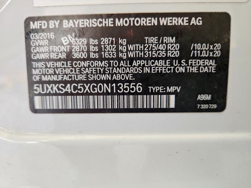 Продажа на аукционе авто 2016 Bmw X5, vin: 5UXKS4C5XG0N13556, номер лота: 66623876