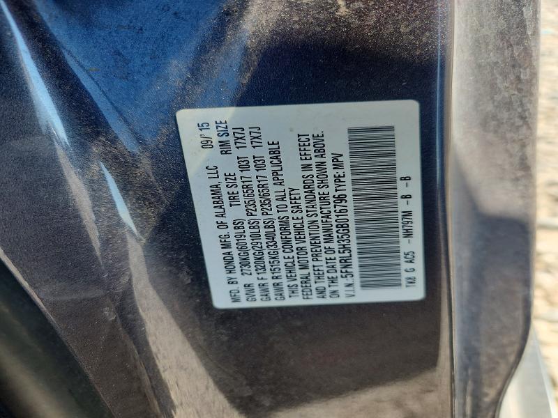 63519246 :رقم المزاد ، 5FNRL5H35GB016796 vin ، 2016 Honda Odyssey مزاد بيع